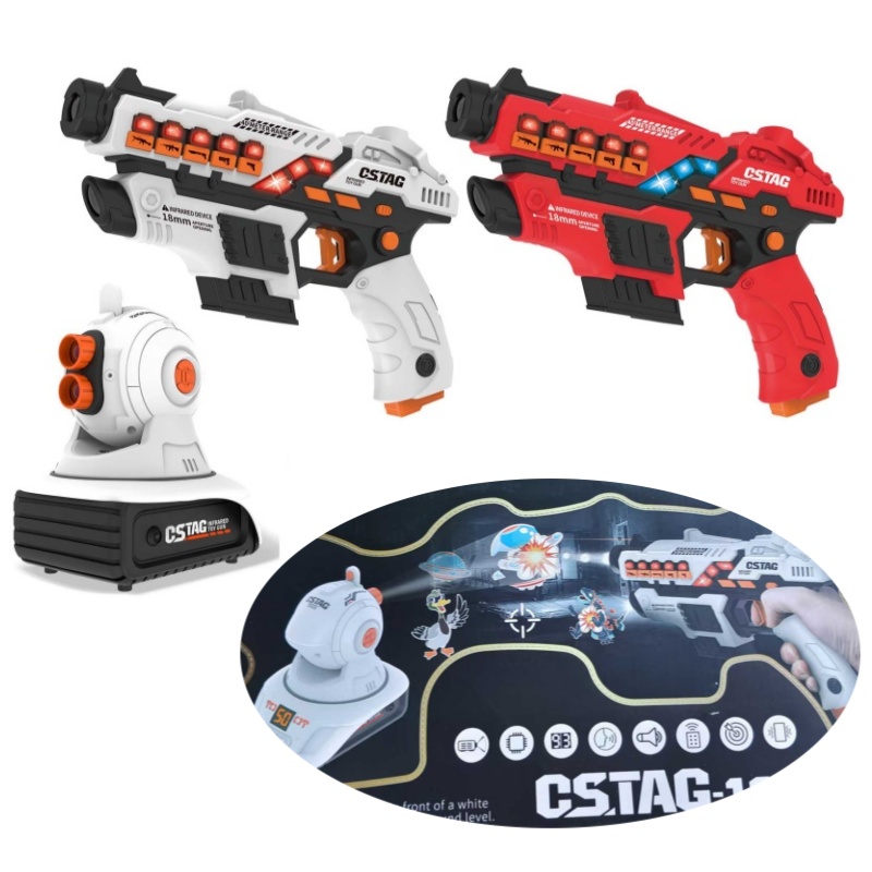 Laser Tag Set Kids - CSTAG プロジェクター射撃ゲーム銃セット新しいキッズギフト科学 & 想像力のおもちゃ男の子レーザータグ赤外線ピストル銃ゲームおもちゃ