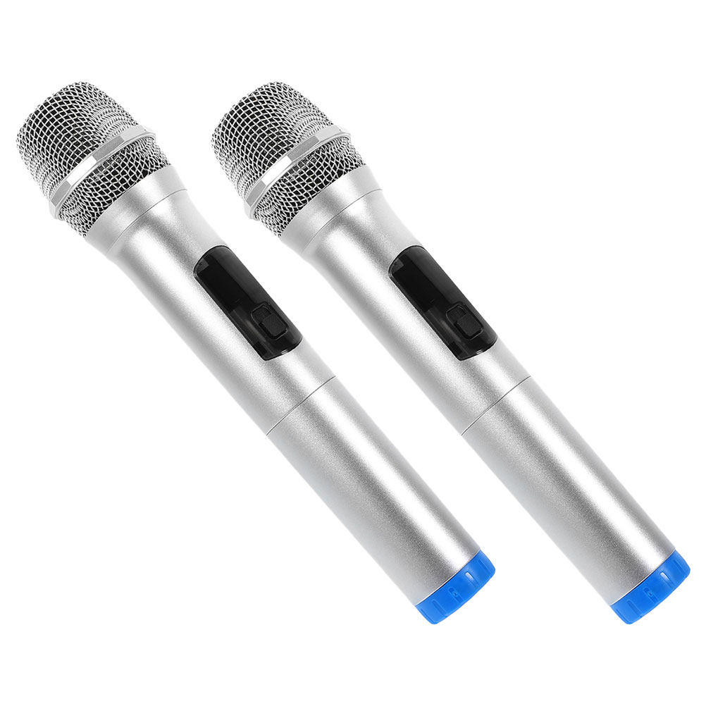 Kids Microphone Karaoke - 2個入り フェイクマイク プロップス リアルな子供用ポータブル軽量プラスチック製カラオケパフォーマンス用ごっこマイク ロールプレイ ステージパーティー用
