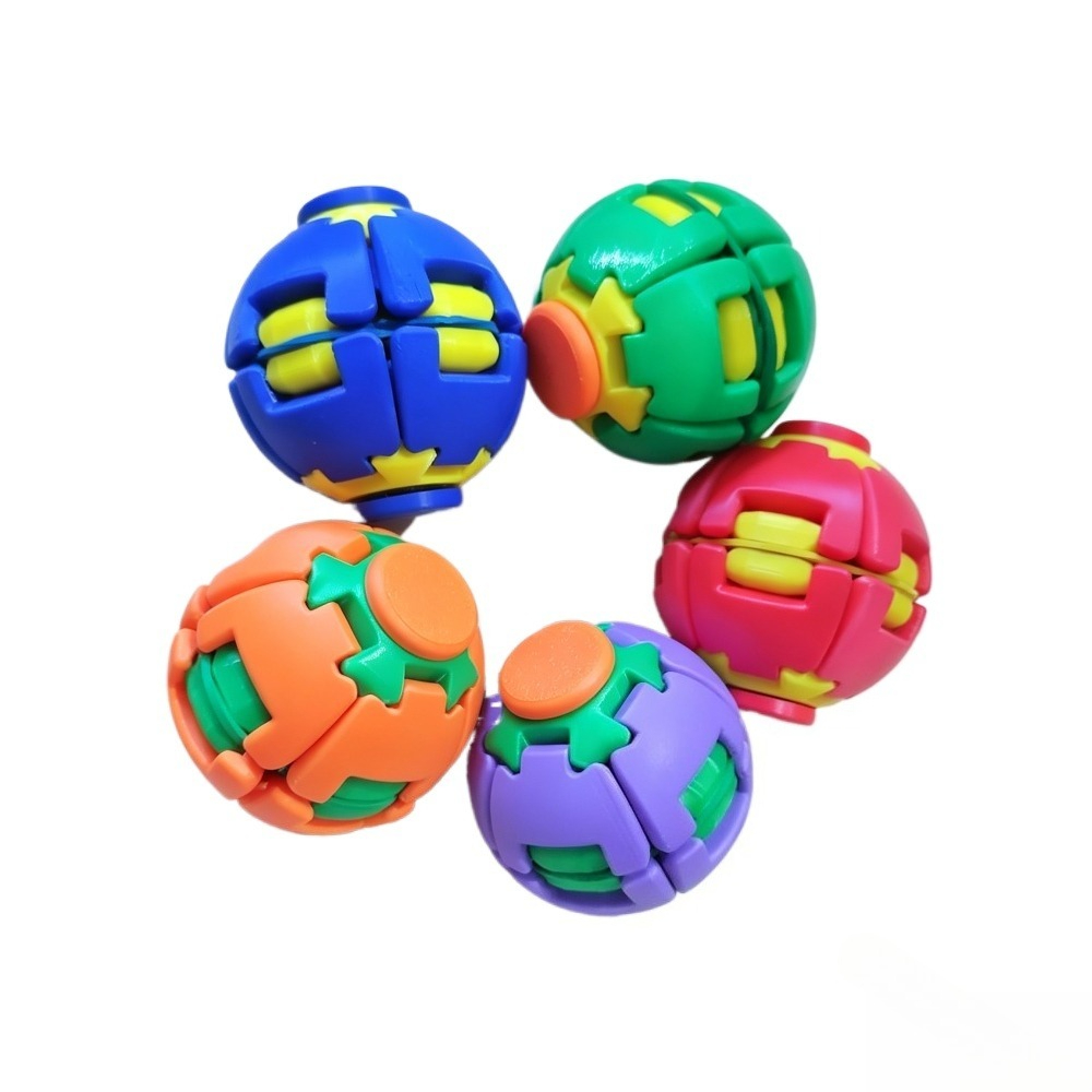 Sensory Fidget Toys - 変形フィジェットスピナーボール プレスして回転 ストレス解消おもちゃ 変形感覚フィンガースピナー 子供と大人向けのストレス解消ギフト