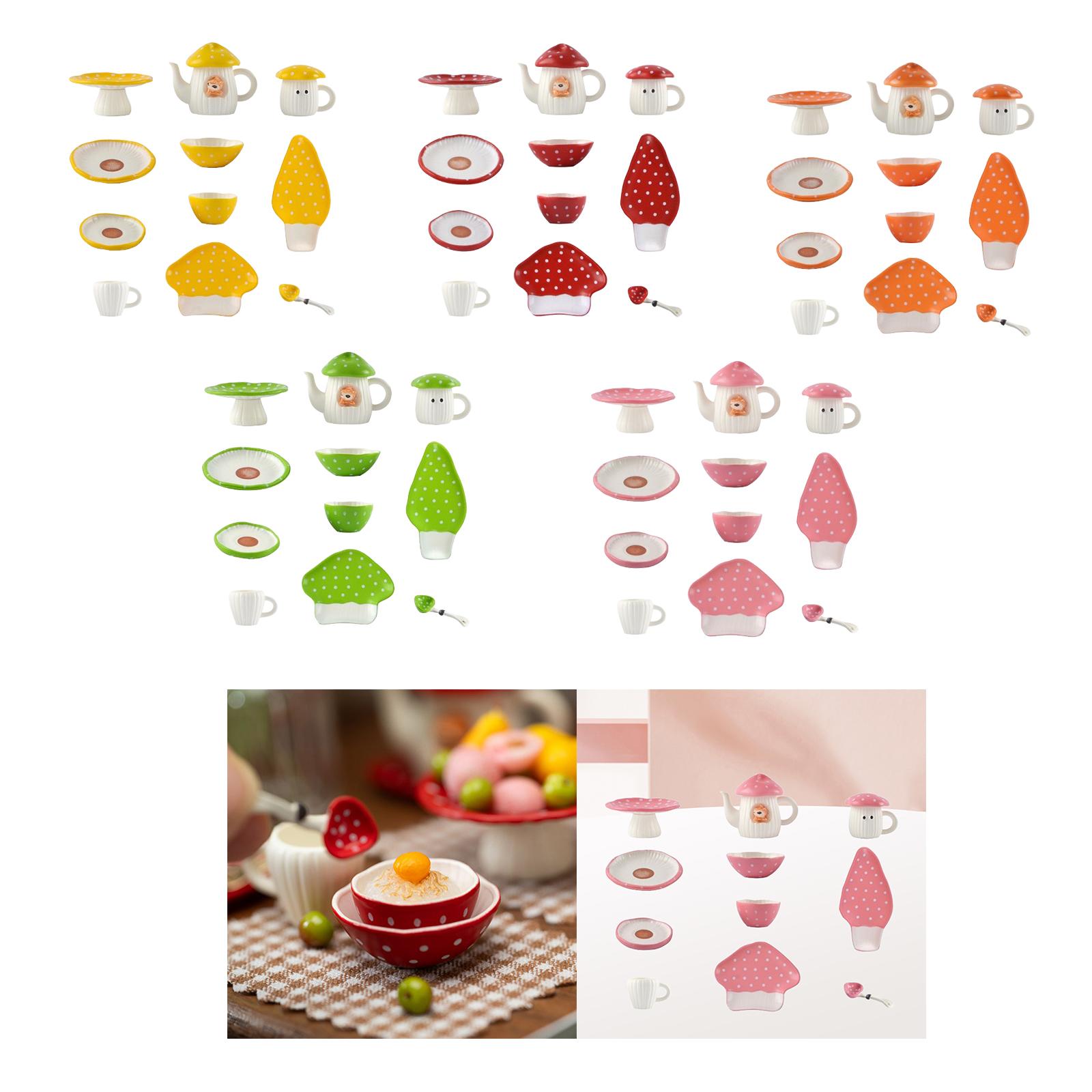 Play Kitchen Set - ドールハウス食器 1/6 ごっこ遊びおもちゃ 教育玩具 モダンミニチュアキッチンセット 誕生日用