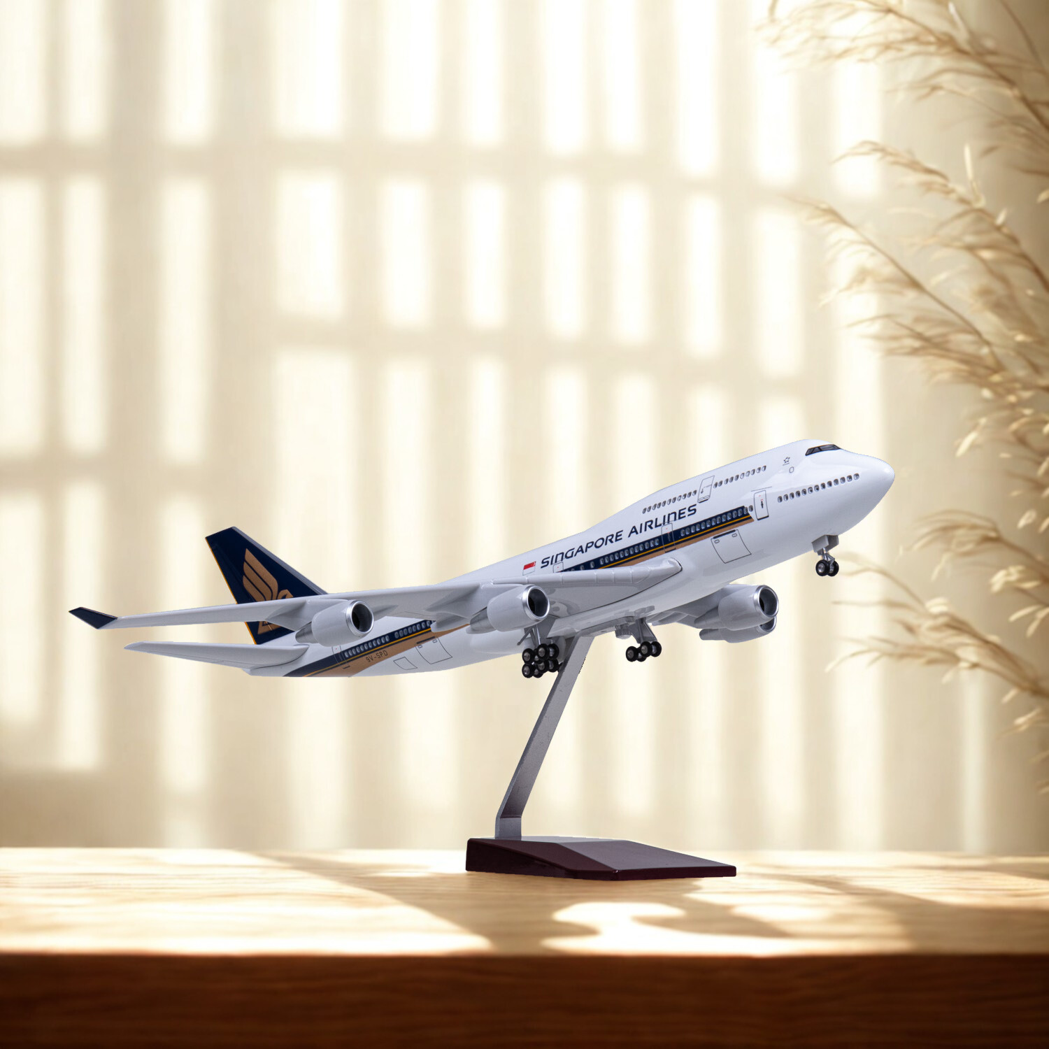 Kids Toys Singapore - 47 センチメートル B747 シンガポールモデル航空機おもちゃ男の子子供樹脂ダイカスト飛行機シミュレーションモデル飛行機航空によるギフトを集めたギフト