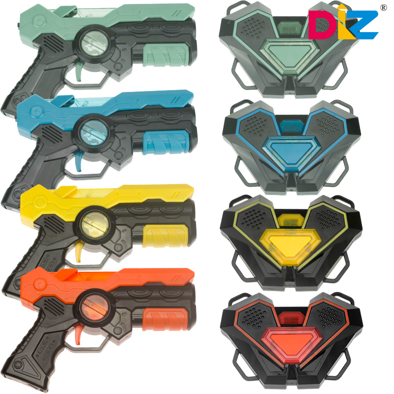 Laser Tag Set Kids - レーザータグバトルゲームガンセット 電動赤外線おもちゃ銃 キッズレーザーゲームセット ピストル 男の子 子供