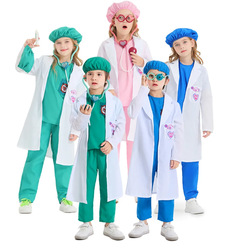 Kids Toys Boys - 男の子女の子シミュレーションドクターナース作業服おもちゃセット付き子供用手術室ロールプレイコスチューム