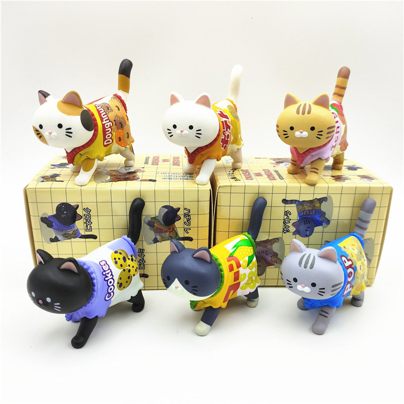 Kids Toys Packaging - かわいい猫のブラインドボックス、キャンディ包装のスナック猫フィギュアおもちゃ、子猫の人形、ブラインドバッグ、子供向けクリスマスプレゼント