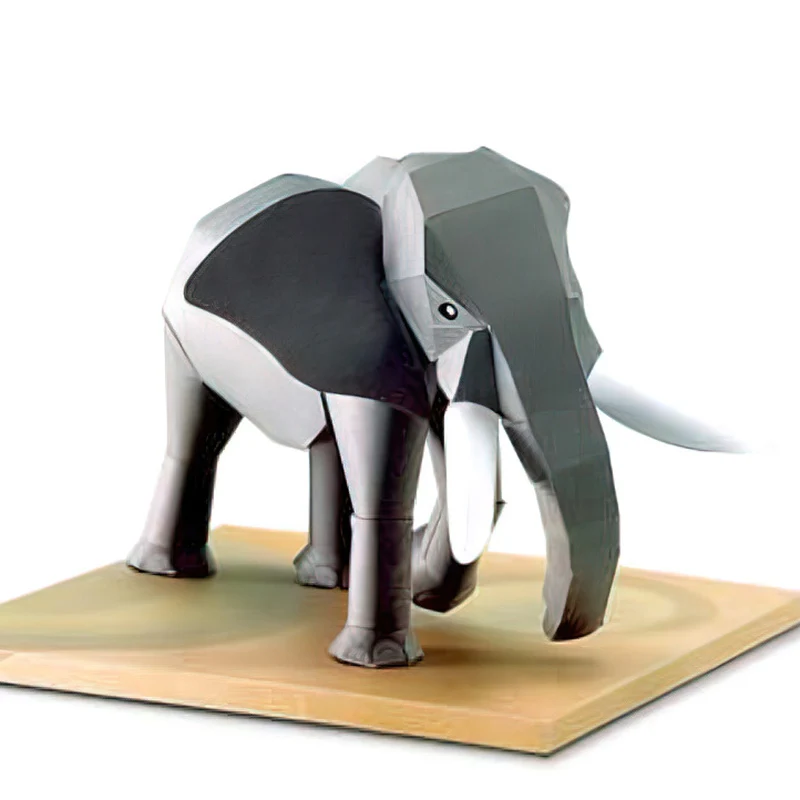 Kids Toys Elephant - アフリカの象の折り紙,3Dペーパーモデル,ペーパークラフト,動物の姿,子供と大人のための手作りのクラフトおもちゃ,QD-265