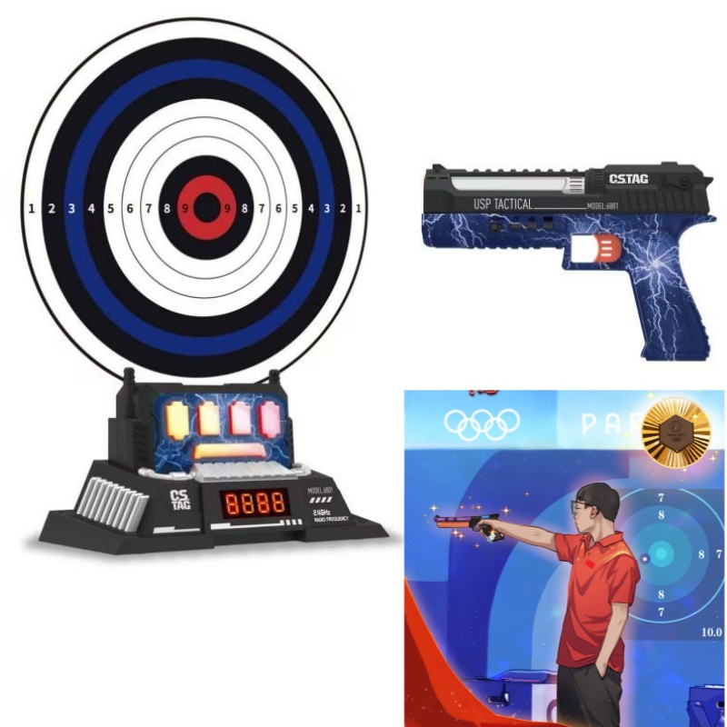 Kids Toys Boys - CSTAG AI ターゲット射撃競技レーザーピストルセット インテリジェントスコアリングゲーム 屋内屋外スポーツゲーム キッズボーイズおもちゃギフト