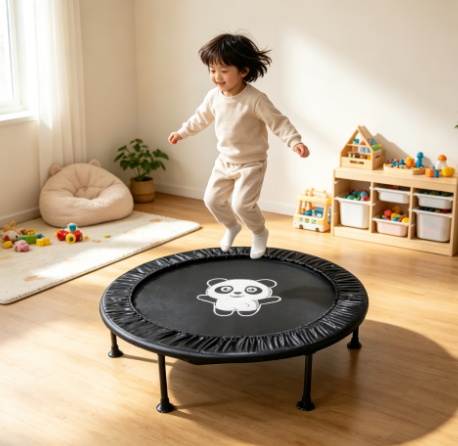 Trampoline Mini Indoor - パンダ柄ミニトランポリン 子供用 室内・屋外兼用 安全なジャンプフィットネストランポリン 家庭用エンターテイメントスポーツ用品