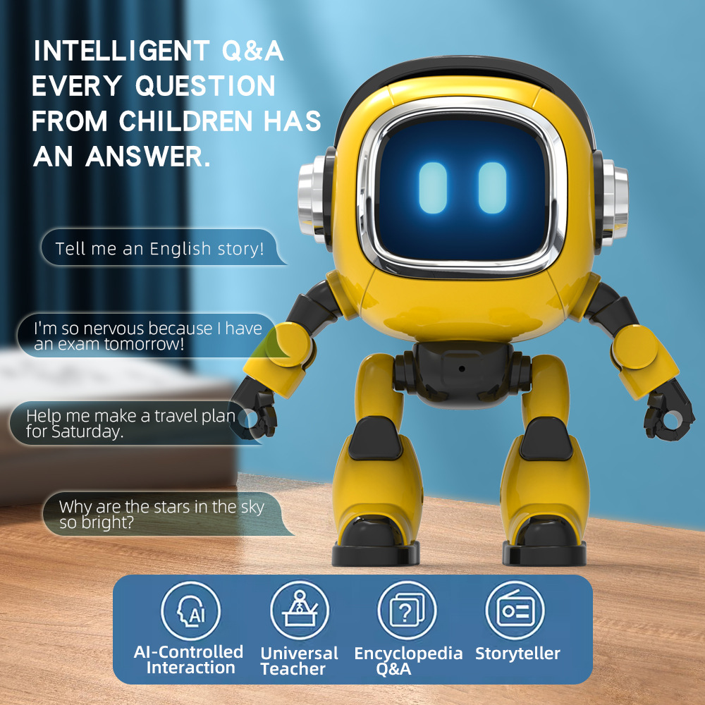 Kids Toys Boys - ディープシークAI音声RCロボット、インテリジェント音声制御、ストーリーテラー、百科事典、Q&A、ライフアシスタント、教育玩具（男の子・子供向け）