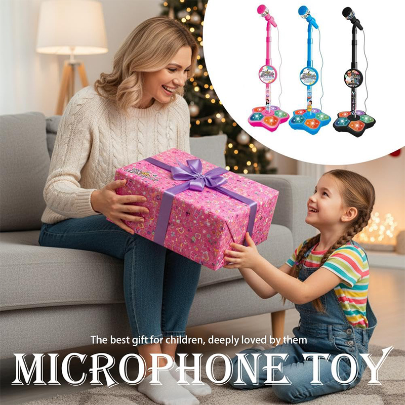 Kids Microphone Karaoke - 汎用子供用マイク スタンド付き 子供用カラオケマシン 女の子用 子供用マイク 歌唱用