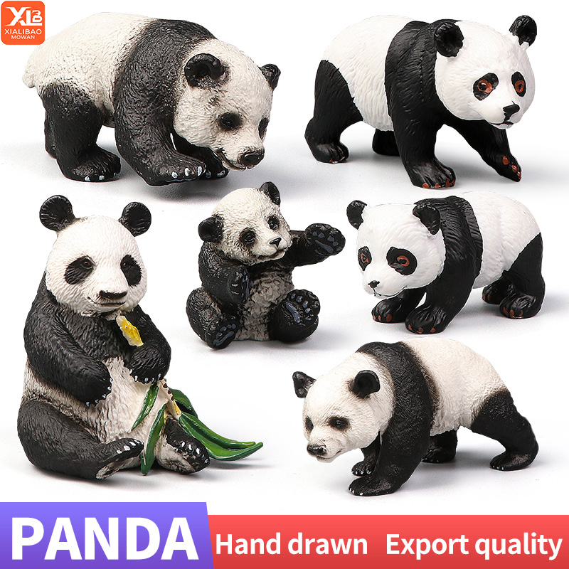 Kids Toys Packaging - 新しい野生動物世界のリアルな動物セット - 子供向け教育玩具、アクションフィギュアモデル、パンダの教育玩具