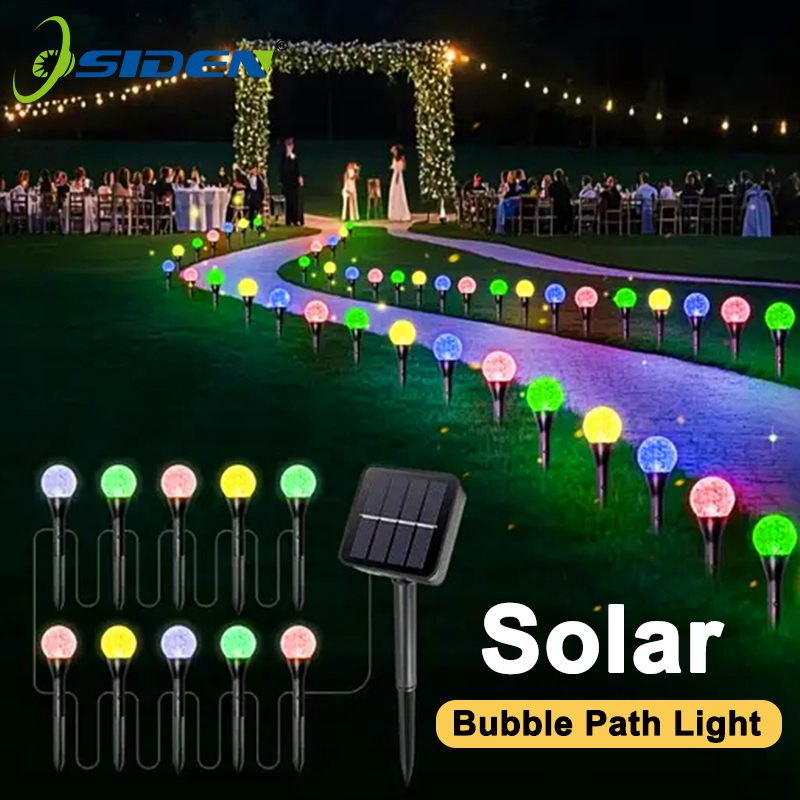 Bubble Machine Outdoor - 30 LED ソーラーバブルボールストリングライト防水芝生通路ランプ屋外ガーデンパティオ庭ホリデーパーティー装飾