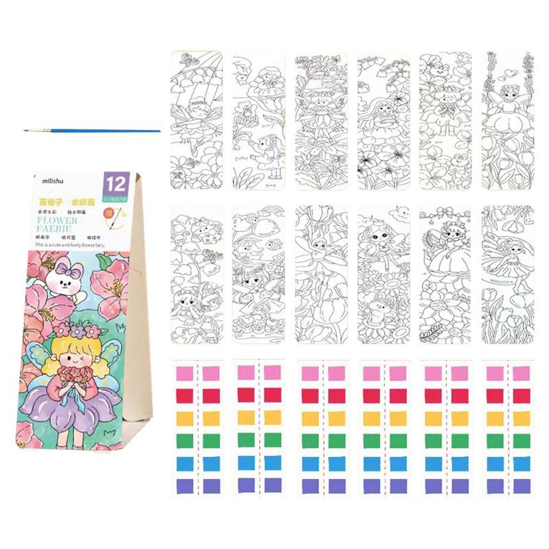 Kids Toys Drawing - 子供と学生のための水彩絵の具,着色おもちゃ,ブックマーク用品,落書き画像,安全