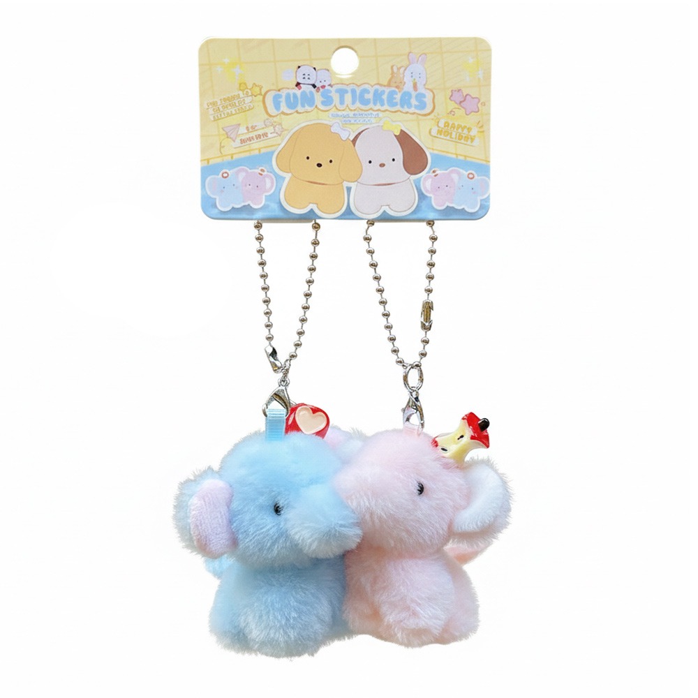 Kids Toys Elephant - カワリ漫画動物の親友幸運のお守り多色ぬいぐるみキーホルダーペンダントクマゾウパンダウサギ犬バッグ飾りおもちゃ