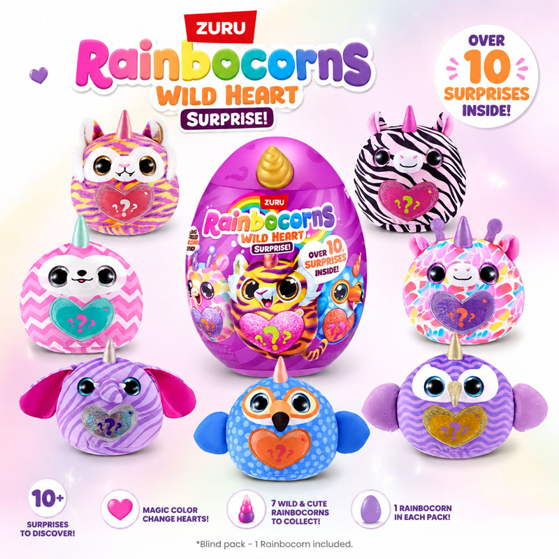 Play Kitchen Set - ZURU Rainocorns ワイルドハートサプライズ レインボーユニコーンシリーズ ミステリアスエッグぬいぐるみ ブラインドボックストイ