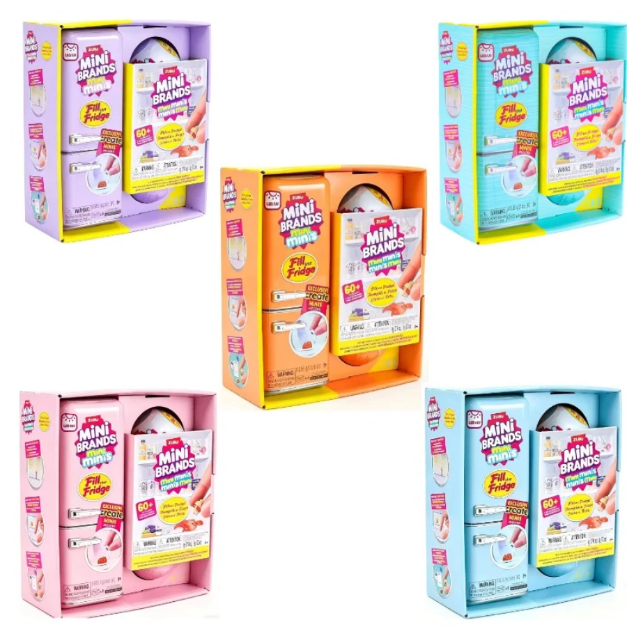 Play Kitchen Set - ZURU 5サプライズミニフリッジボールシリーズ ブラインドボックストイコレクション ミステリアスミニブランド入り フリッジフードボール サプライズボックストイズ