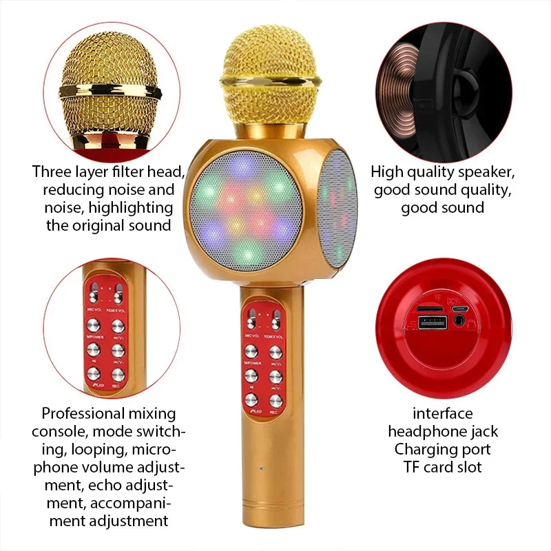 WS1816 ワイヤレス子供カラオケマイク子供マイク Blu - Kids Microphone Karaoke のレビューと価格
