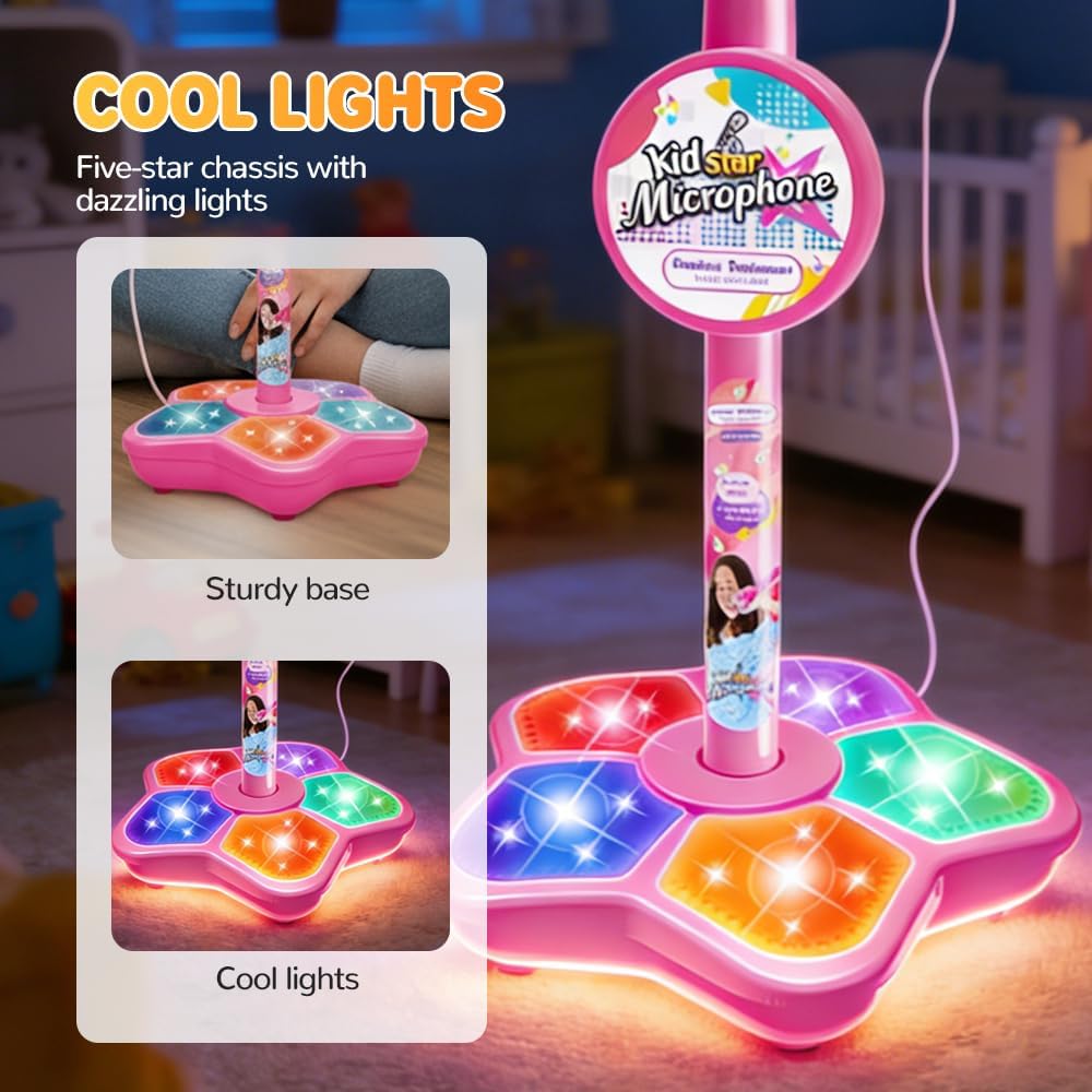子供用マイクスタンドおもちゃポータブル子供用カラオケ電子耐久 - Kids Microphone Karaoke のレビューと価格
