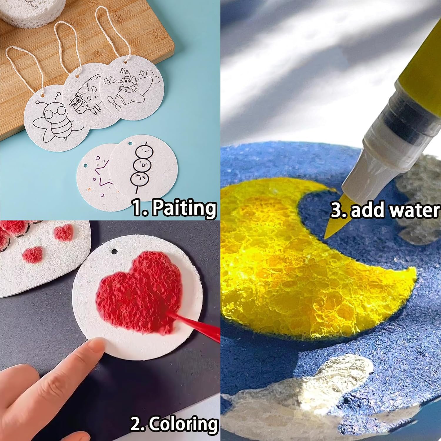 3D立体発泡テクスチャ絵画紙セット 子供用 DIYアートクラ - Kids Toys Drawing のレビューと価格