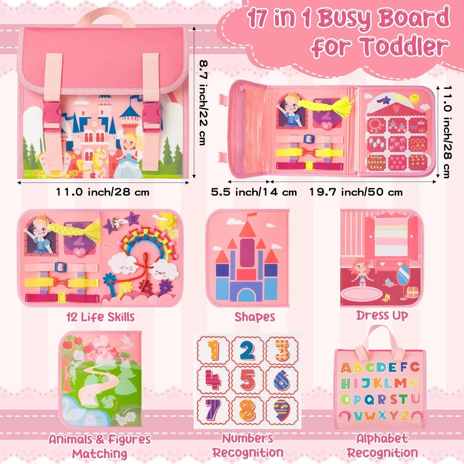 楽しいプリンセスキャッスルアクティビティバックパック｜子供た - Kids Quiet Toys のレビューと価格