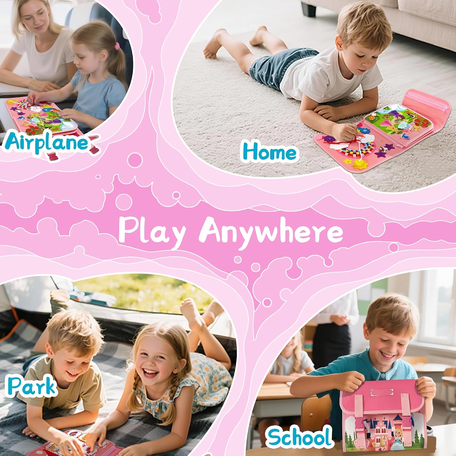 楽しいプリンセスキャッスルアクティビティバックパック｜子供た - Kids Quiet Toys のレビューと価格