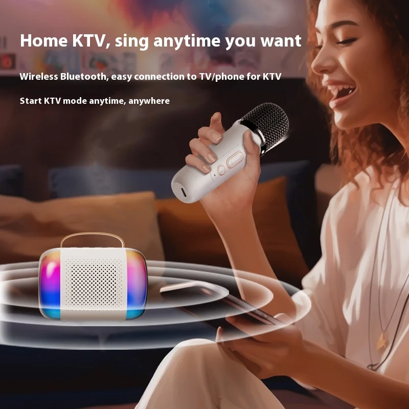 新しいミニマイクスピーカー、カラオケ用ポータブルワイヤレスB - Kids Microphone Karaoke のレビューと価格