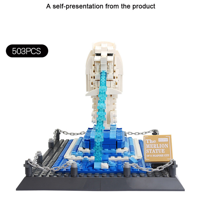 世界的に有名な近代建築シンガポールマーライオン噴水ビルディン - Kids Toys Singapore のレビューと価格