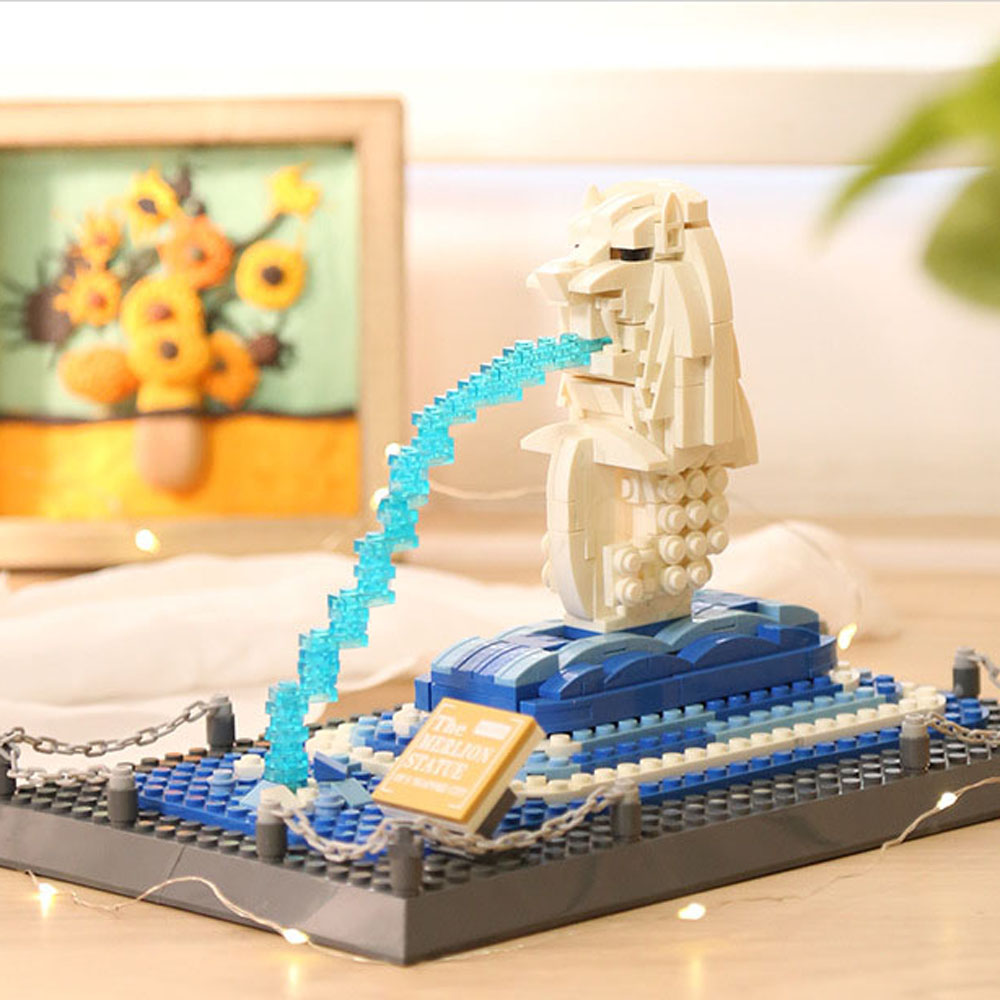 世界的に有名な近代建築シンガポールマーライオン噴水ビルディン - Kids Toys Singapore のレビューと価格