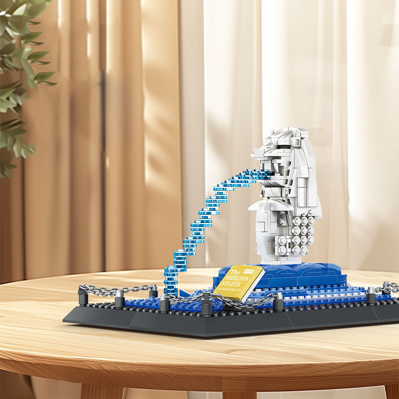 世界的に有名な近代建築シンガポールマーライオン噴水ビルディン - Kids Toys Singapore のレビューと価格
