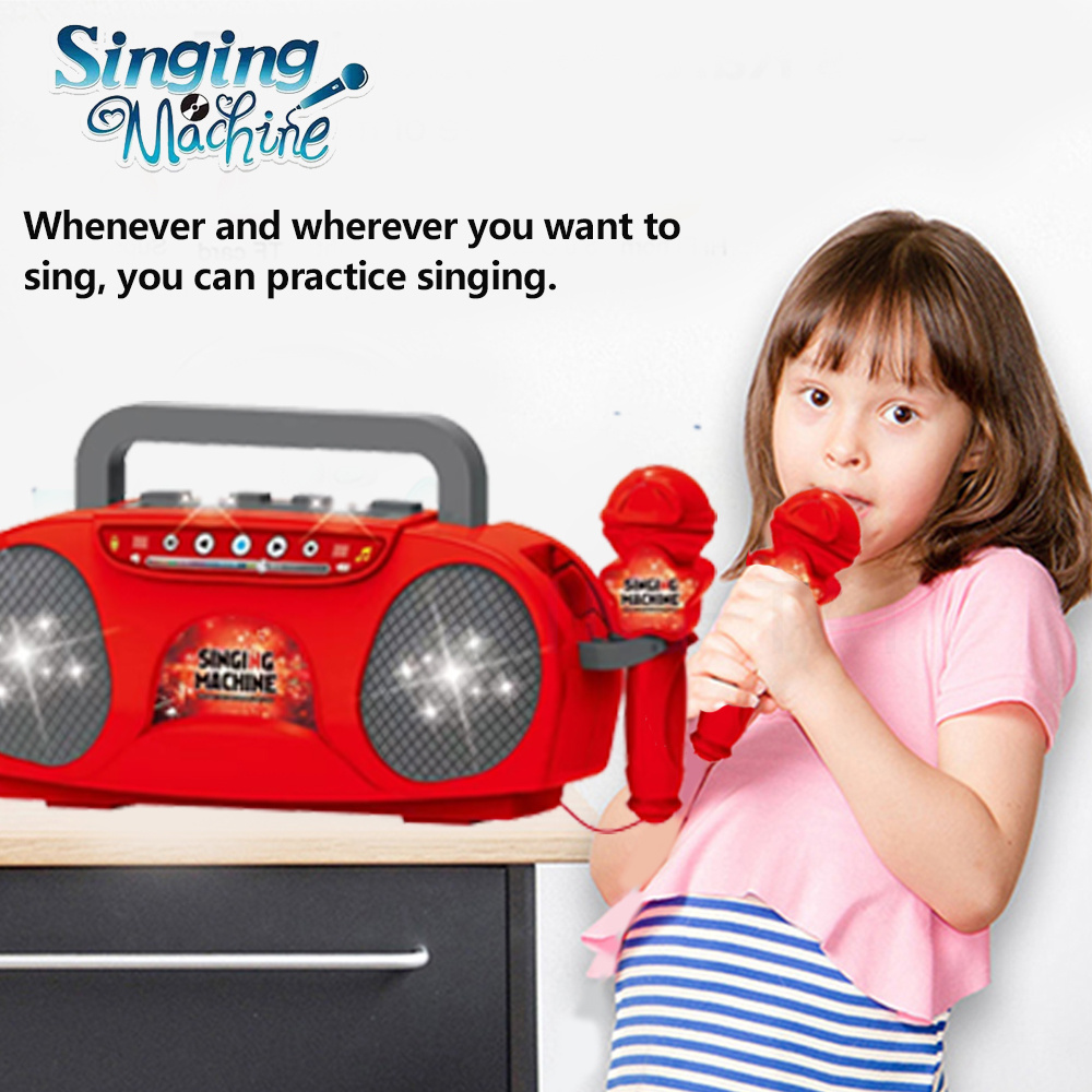 キッズマイクカラオケマシン楽器のおもちゃライト屋内屋外旅行教 - Kids Microphone Karaoke のレビューと価格