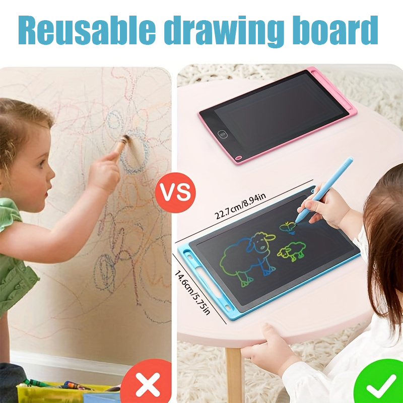 子供用LCDライティングタブレット、8.5インチカラフルお絵 - Kids Toys Drawing のレビューと価格