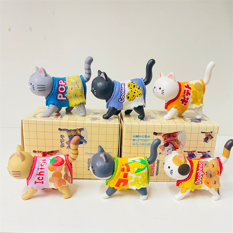 かわいい猫のブラインドボックス、キャンディ包装のスナック猫フ - Kids Toys Packaging のレビューと価格