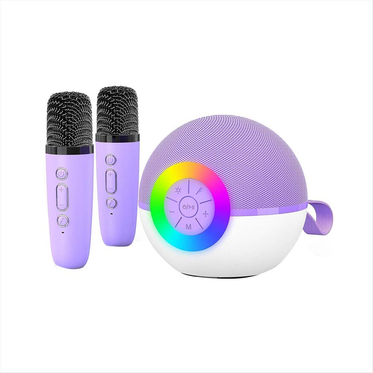 DTC5 ミニカラオケマシン、マイク2本付き、LEDライト付 - Kids Microphone Karaoke のレビューと価格