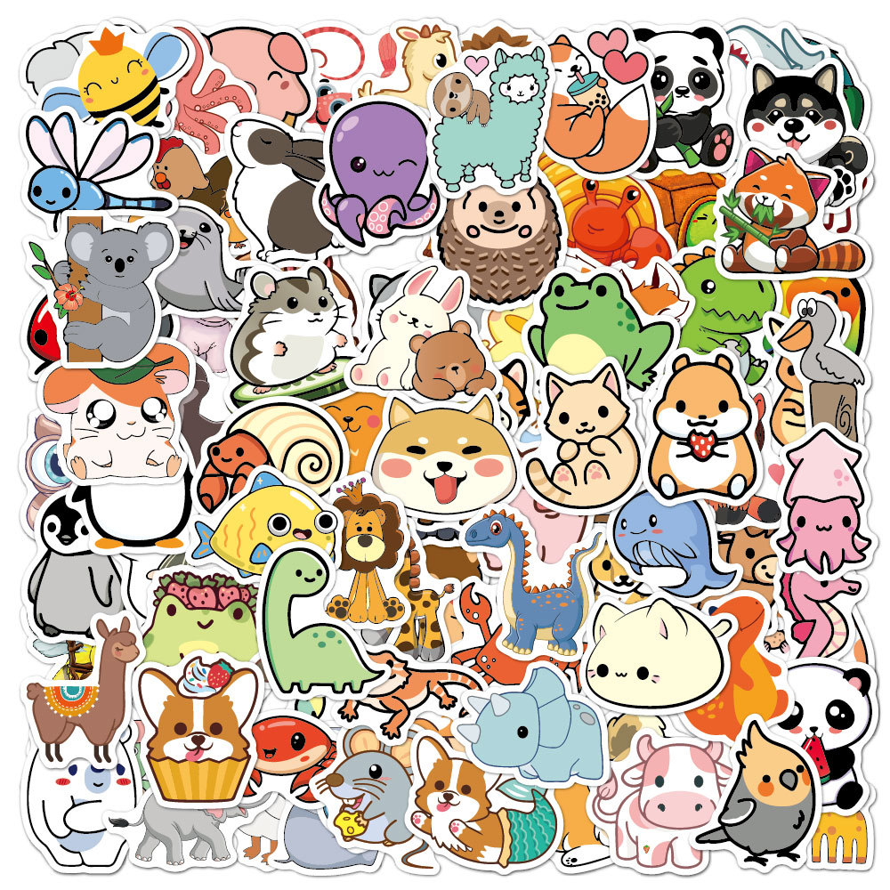 子供のための面白い漫画の動物のステッカー、かわいいデカールの - Kids Toys Logo のレビューと価格