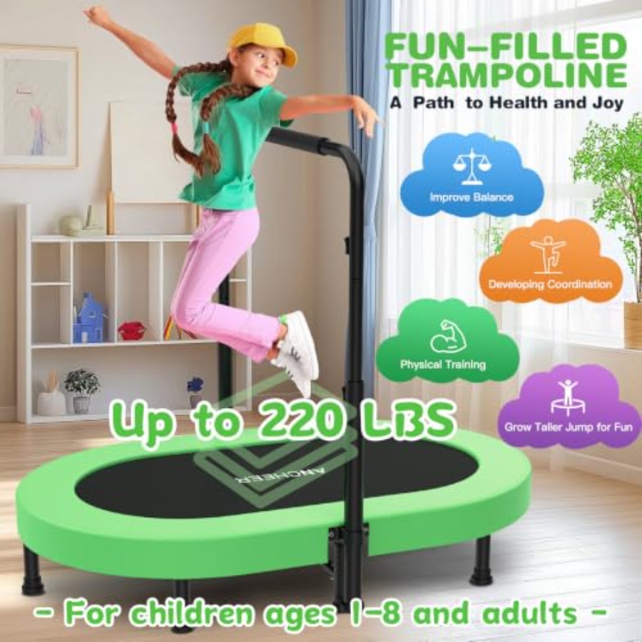 幼児用トランポリン、屋内外兼用、スチールフレーム、青色のフォ - Trampoline Mini Indoor のレビューと価格
