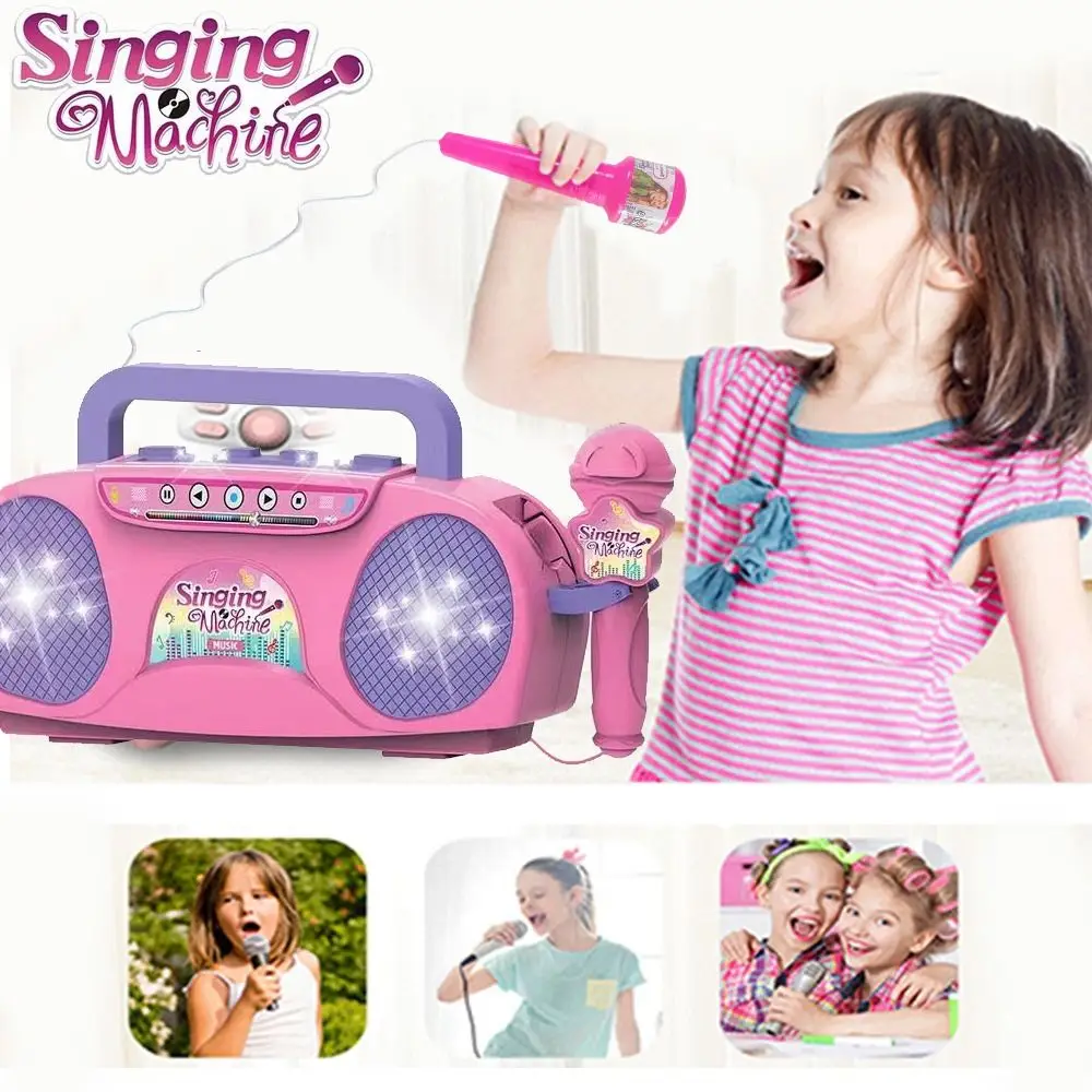 楽器マイクカラオケマシン、ライト付き、屋内外旅行、教育玩具、 - Kids Microphone Karaoke のレビューと価格