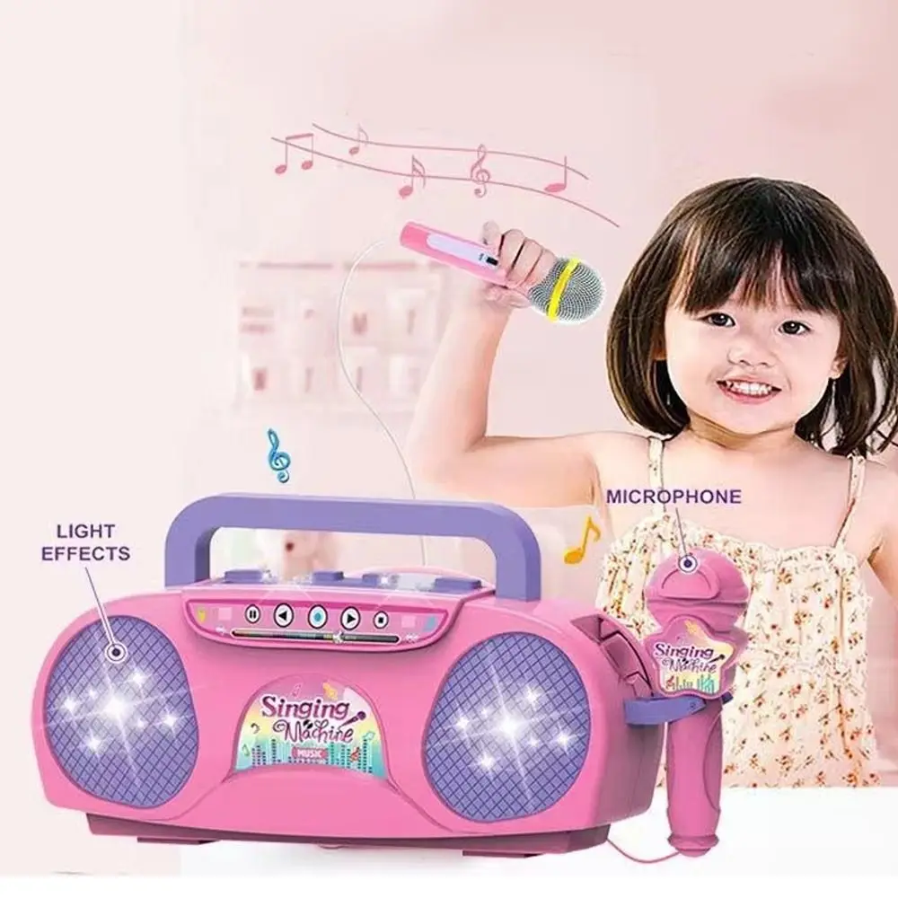 楽器マイクカラオケマシン、ライト付き、屋内外旅行、教育玩具、 - Kids Microphone Karaoke のレビューと価格