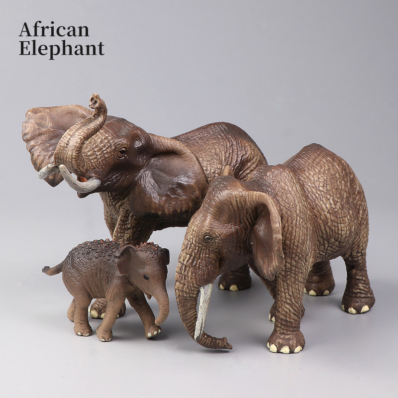 アフリカの野生動物ビッグマンモス象モデルシミュレーションアク - Kids Toys Elephant のレビューと価格