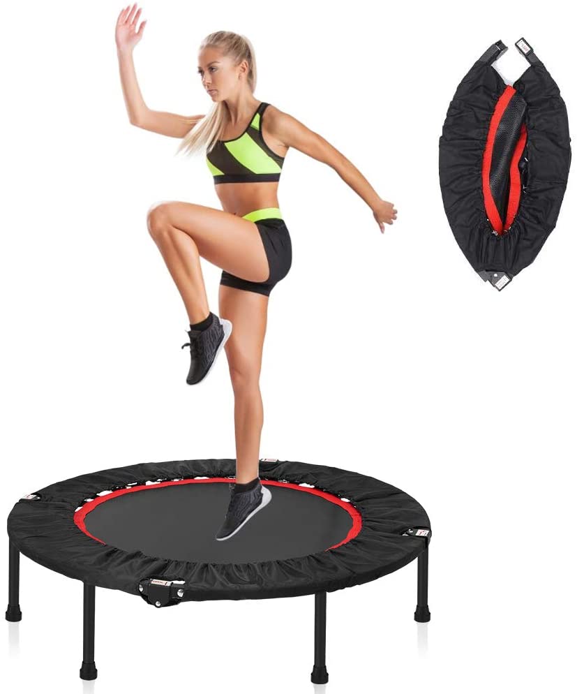 40インチ折りたたみ式ミニトランポリン、フォームハンドル付き - Trampoline Mini Indoor のレビューと価格