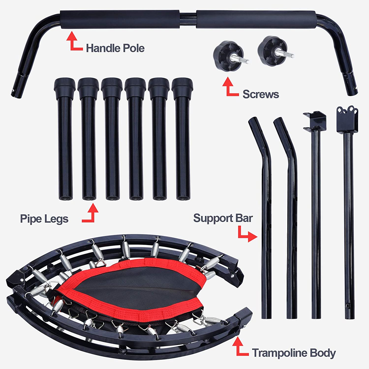 40インチ折りたたみ式ミニトランポリン、フォームハンドル付き - Trampoline Mini Indoor のレビューと価格