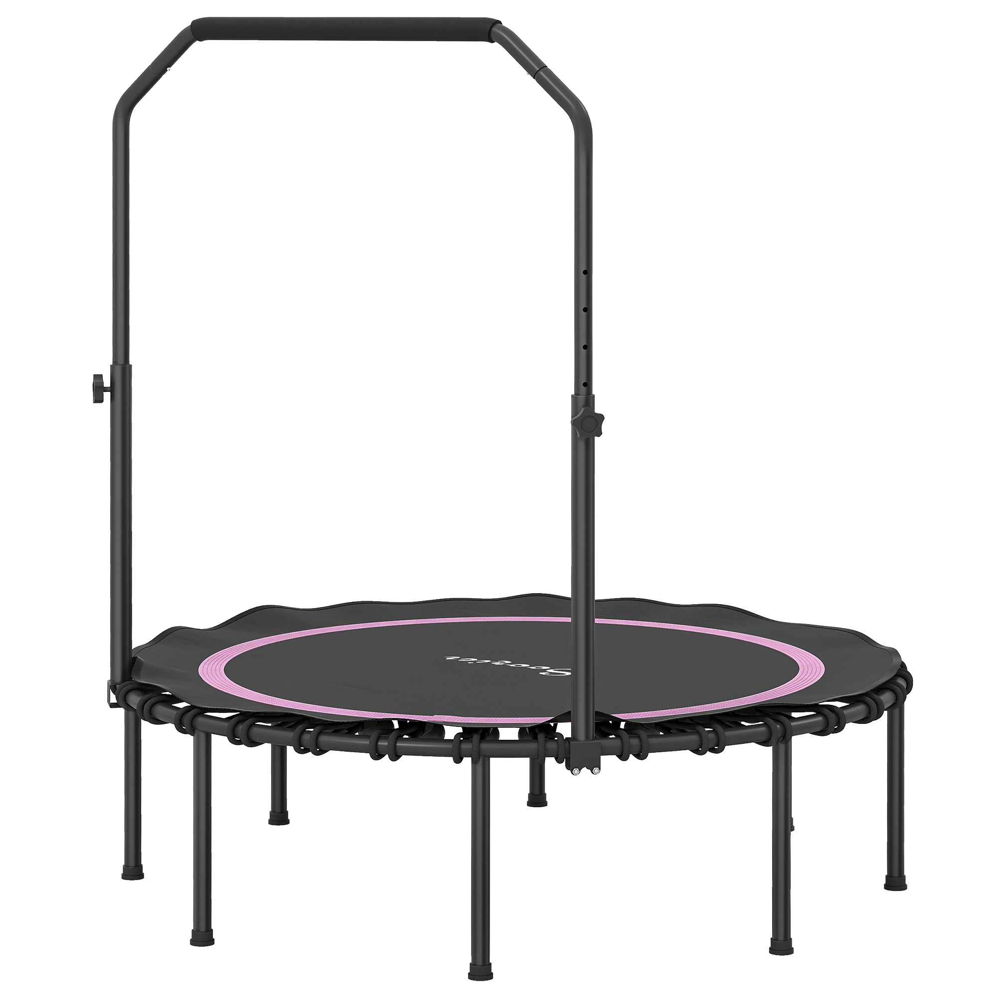 フィットネストランポリン Tバーハンドル付き 5段階調節可能 - Trampoline Mini Indoor のレビューと価格