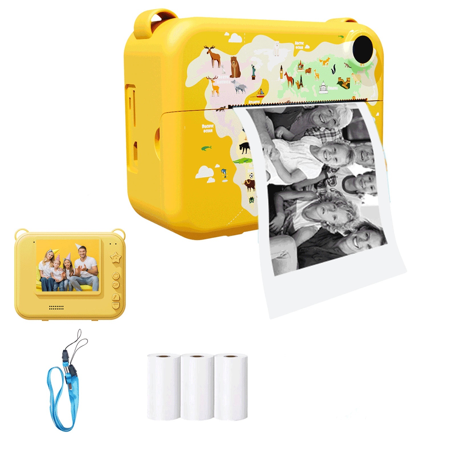 子供のためのミニポータブルカメラ,サーマルプリンター,インス - Kids Toys Drawing のレビューと価格