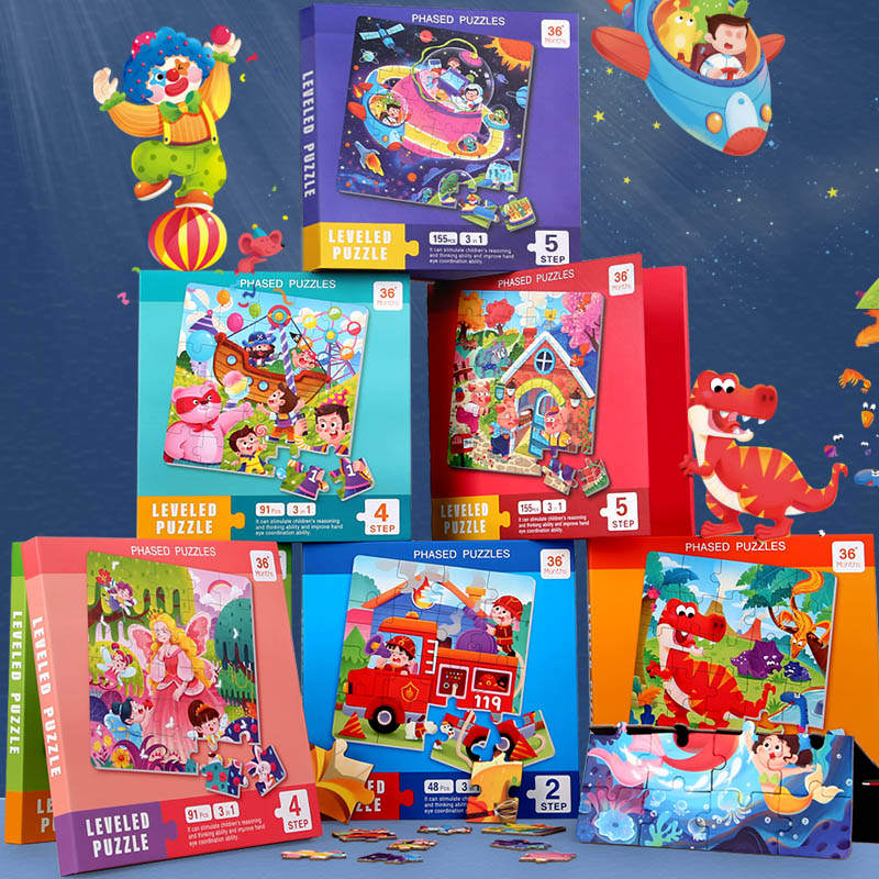 子供用磁気木製パズル漫画柄ビジーブックジグソーパズルゲーム子 - Kids Quiet Toys のレビューと価格