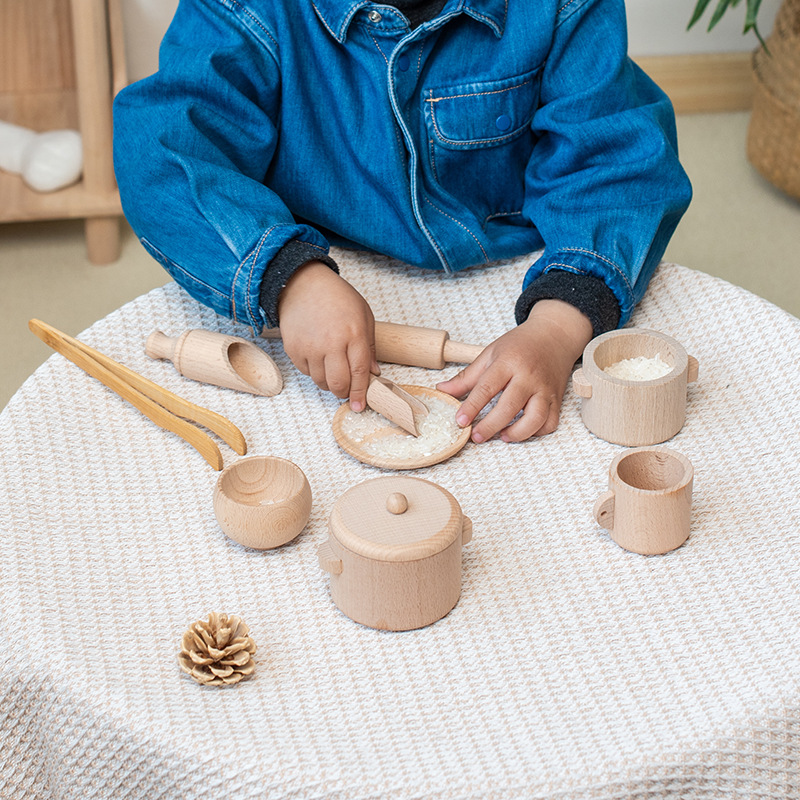 モンテッソーリ感覚啓発パズルおもちゃセット模擬キッチンティー - Play Kitchen Set のレビューと価格