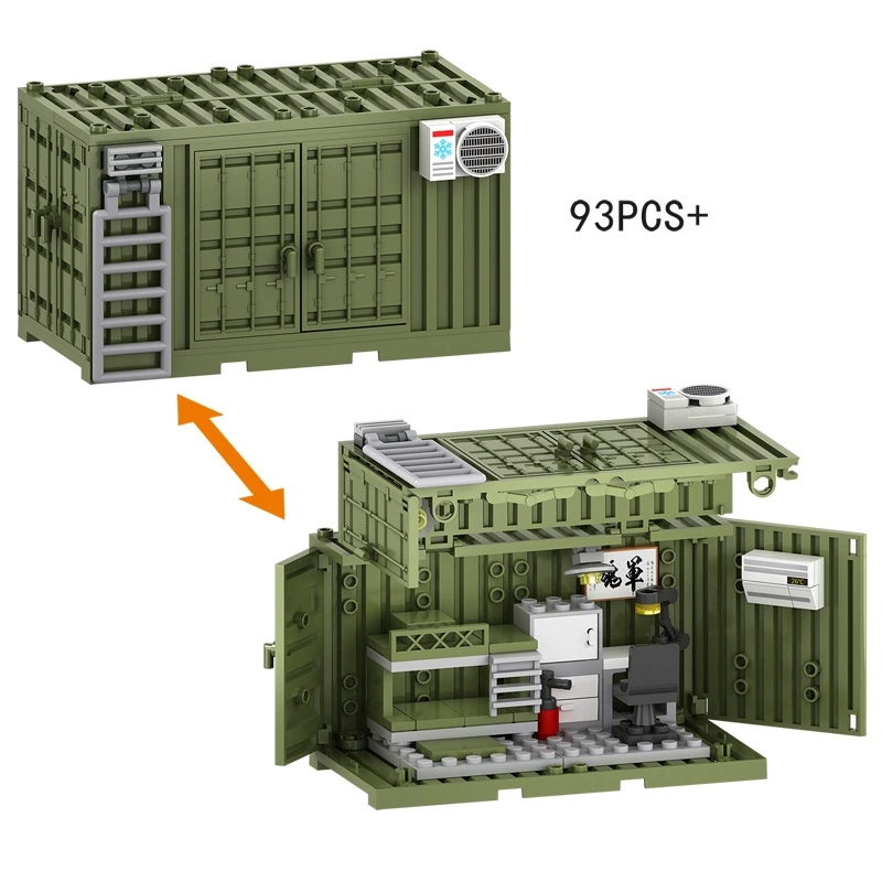 軍事警察陸軍基地防衛壕司令部コンテナ監視塔ビルディングブロッ - Kids Toys Set のレビューと価格