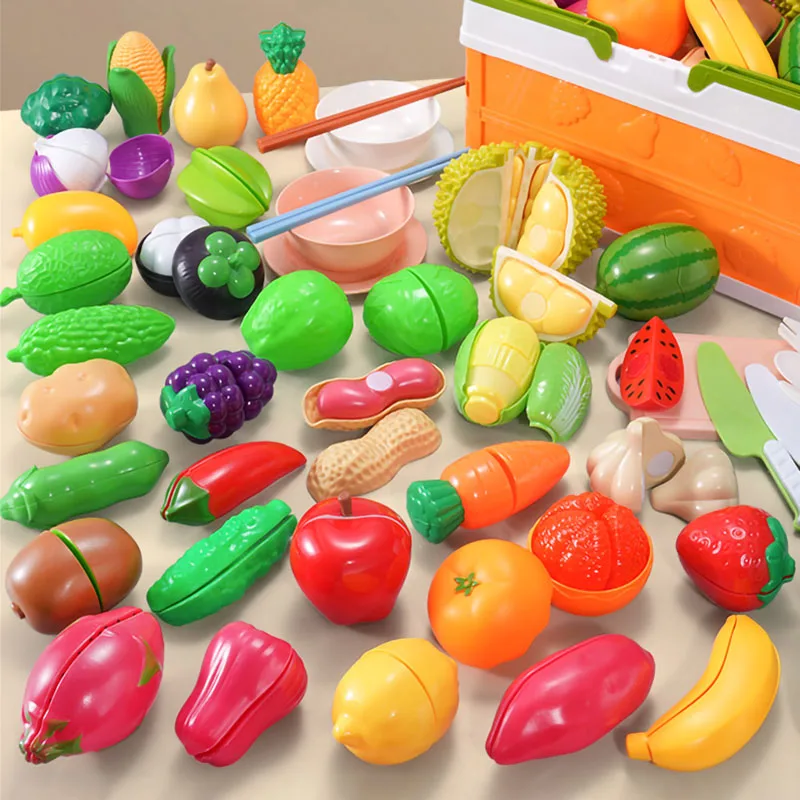 子供のためのモンテッソーリハウスゲーム,果物,ピタヤ,野菜, - Play Kitchen Set のレビューと価格
