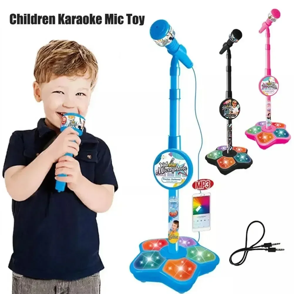 キッズマイク スタンド付き カラオケソング 縦型マイク 楽器 - Kids Microphone Karaoke のレビューと価格
