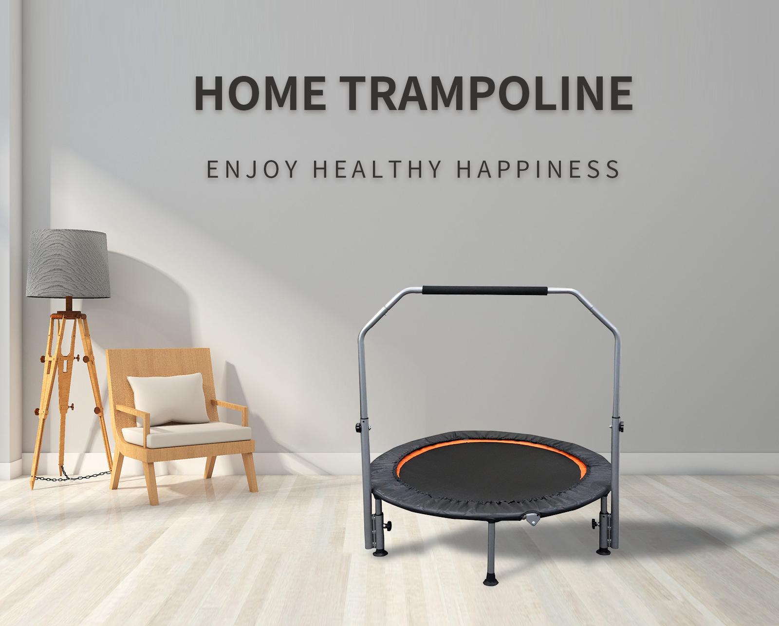 大人用折りたたみ式ミニフィットネストランポリン、調節可能なハ - Trampoline Mini Indoor のレビューと価格