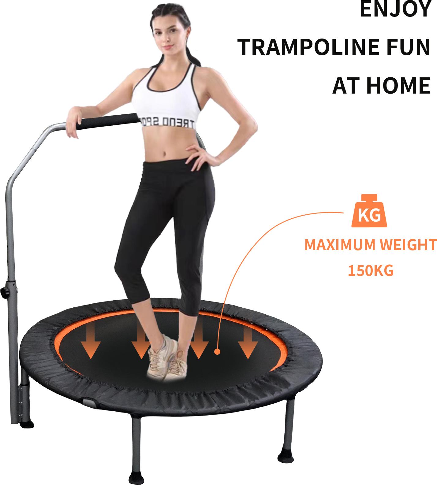 大人用折りたたみ式ミニフィットネストランポリン、調節可能なハ - Trampoline Mini Indoor のレビューと価格