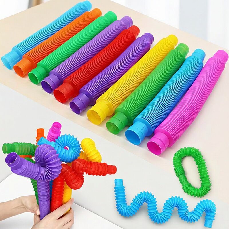 カラーポップチューブ伸縮式波形パイプフィジェットおもちゃスト - Kids Toys Play Youtube のレビューと価格