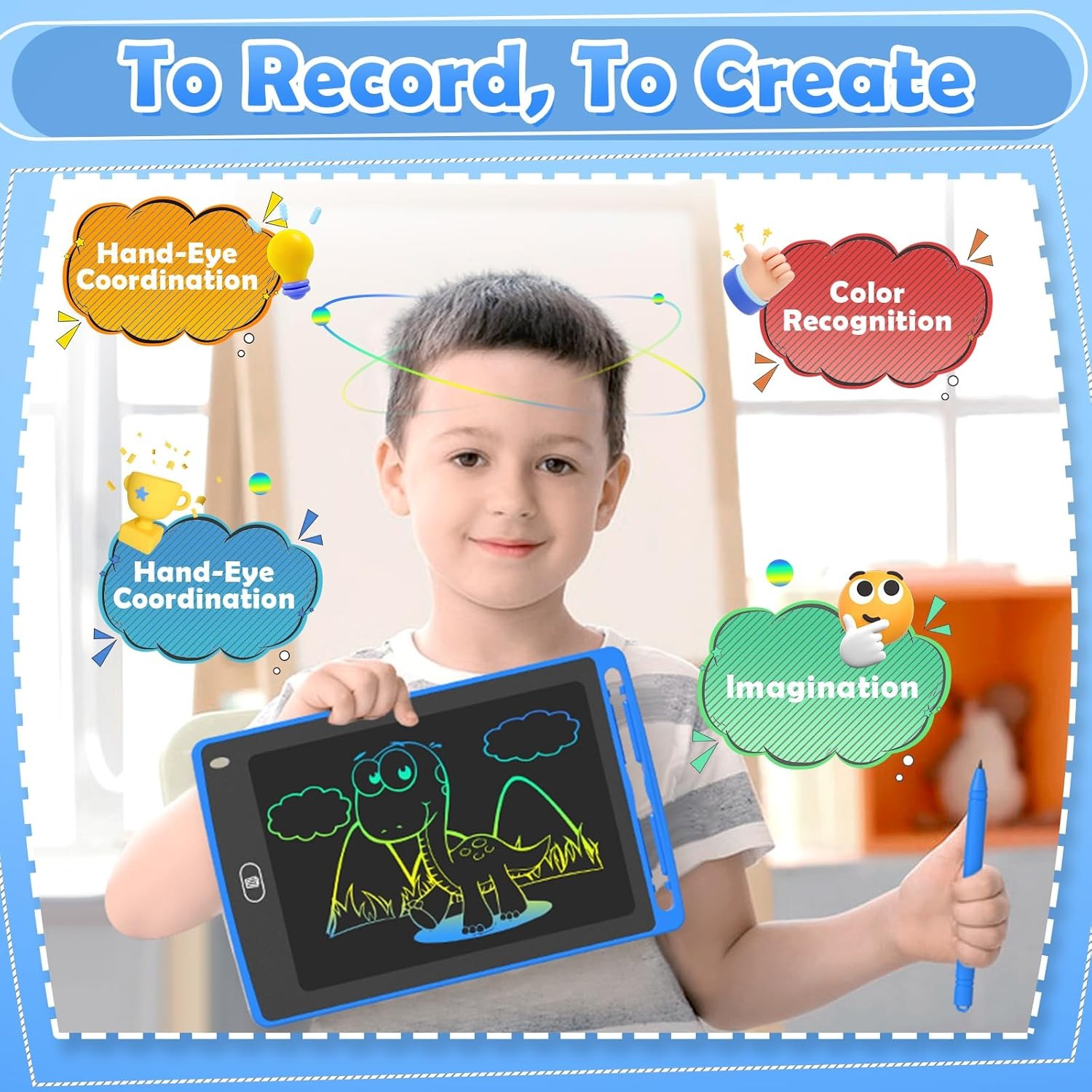 子供用LCDライティングタブレット、8.5インチカラフルな落 - Kids Toys Drawing のレビューと価格